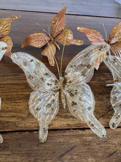 Mixed Lot of Clip On Butterfly Ornaments