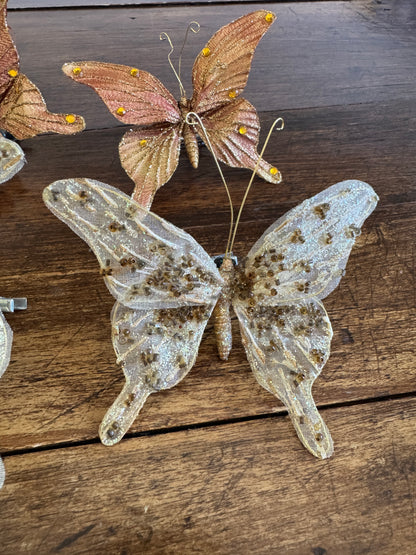 Mixed Lot of Clip On Butterfly Ornaments