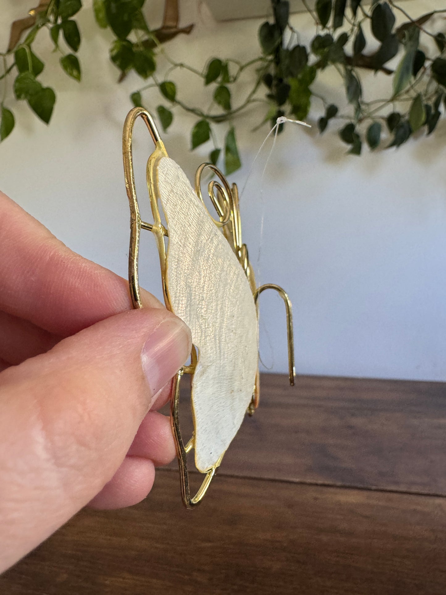 Shell and Metal Butterfly Ornaments - Set of 6 Mixed