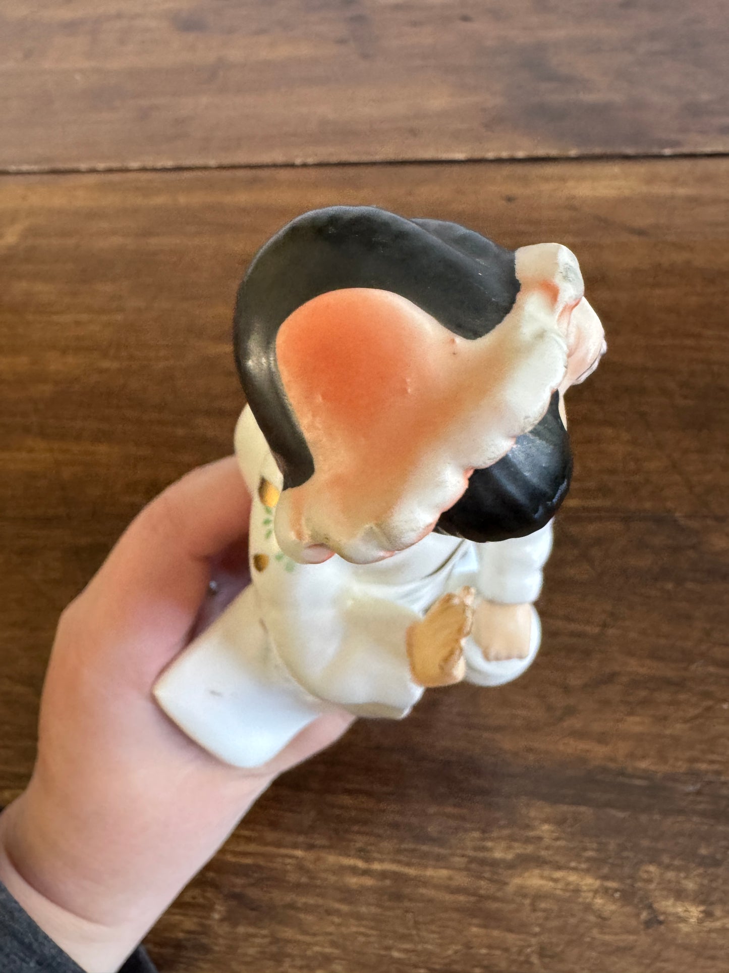 Ceramic Japanese Woman in White Kimono - Geisha Figurine