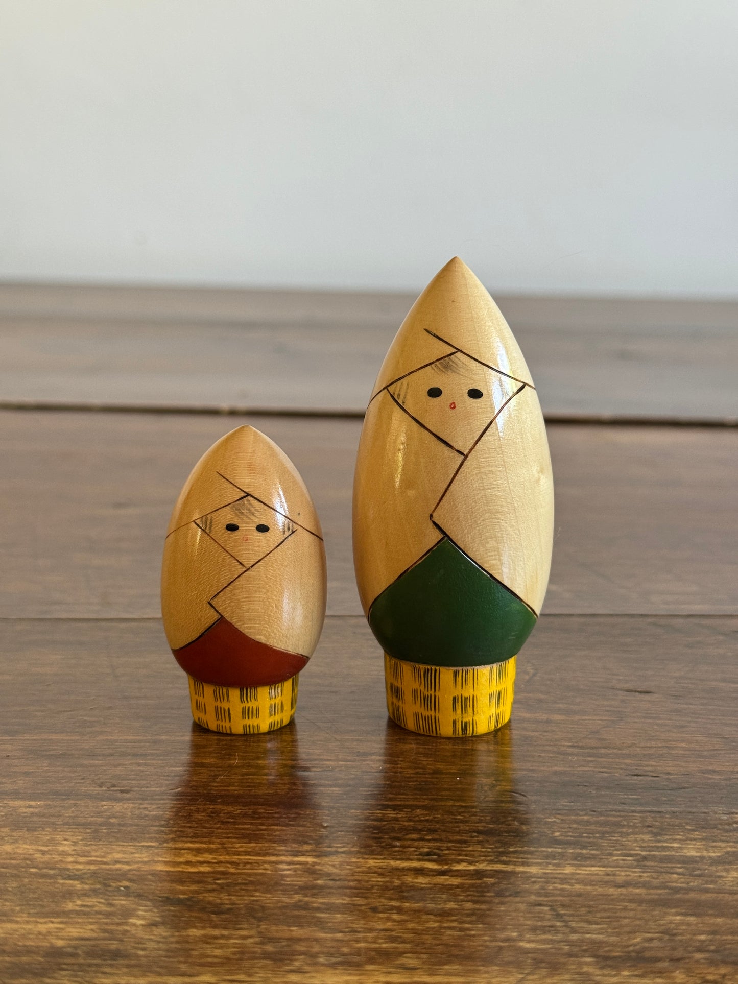 Japanese Light Bulb Shaped Kokeshi Dolls