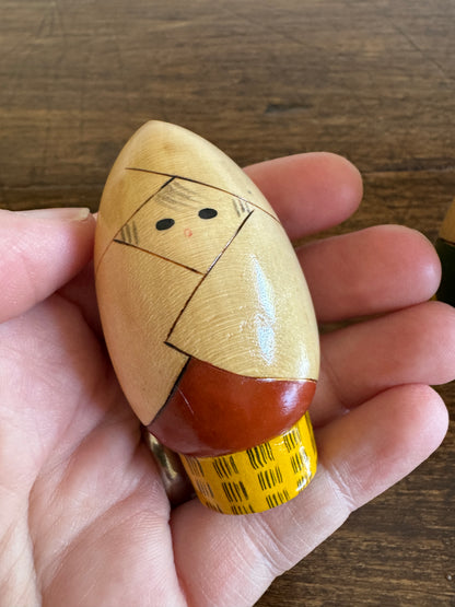 Japanese Light Bulb Shaped Kokeshi Dolls