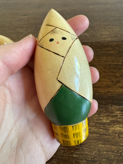 Japanese Light Bulb Shaped Kokeshi Dolls