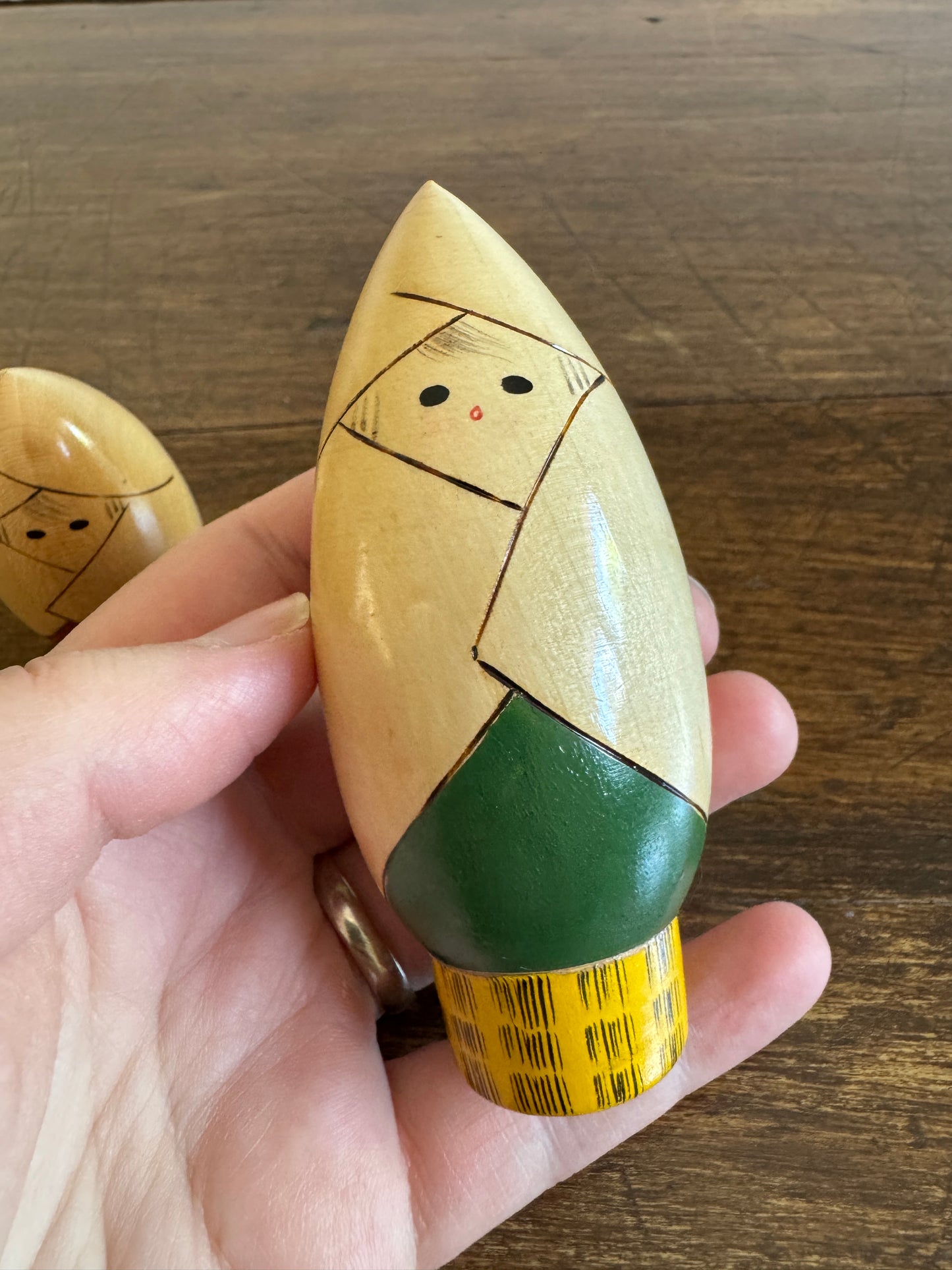 Japanese Light Bulb Shaped Kokeshi Dolls