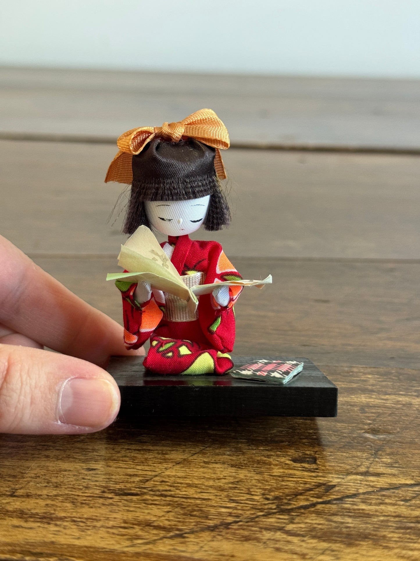 Vintage Japanese Mixed Media School Doll Figurine