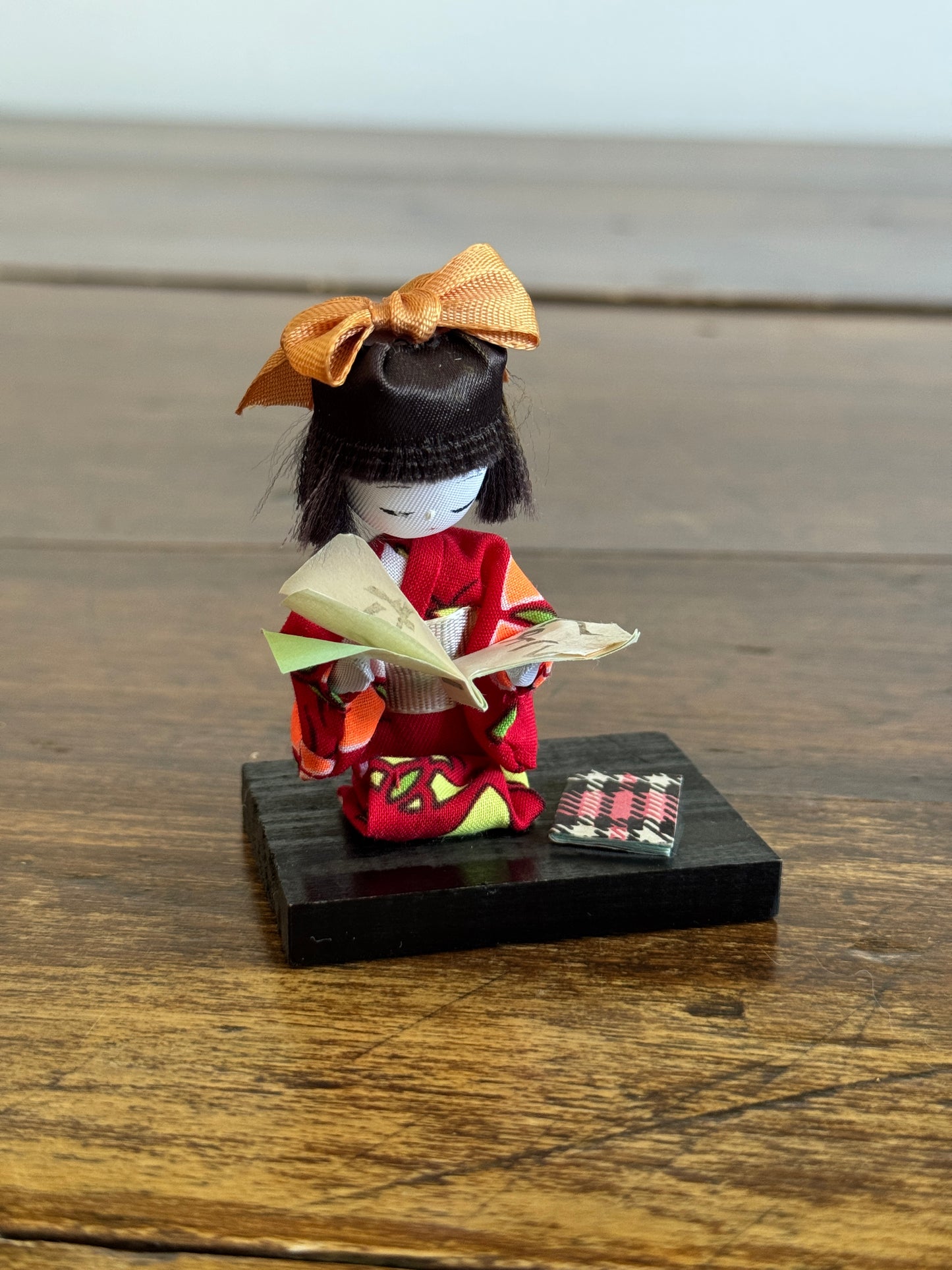 Vintage Japanese Mixed Media School Doll Figurine