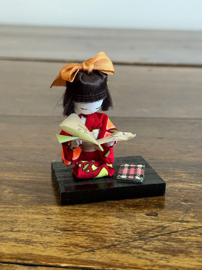 Vintage Japanese Mixed Media School Doll Figurine