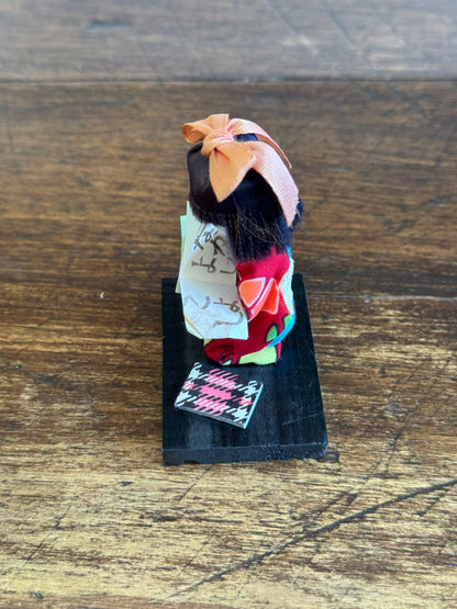 Vintage Japanese Mixed Media School Doll Figurine