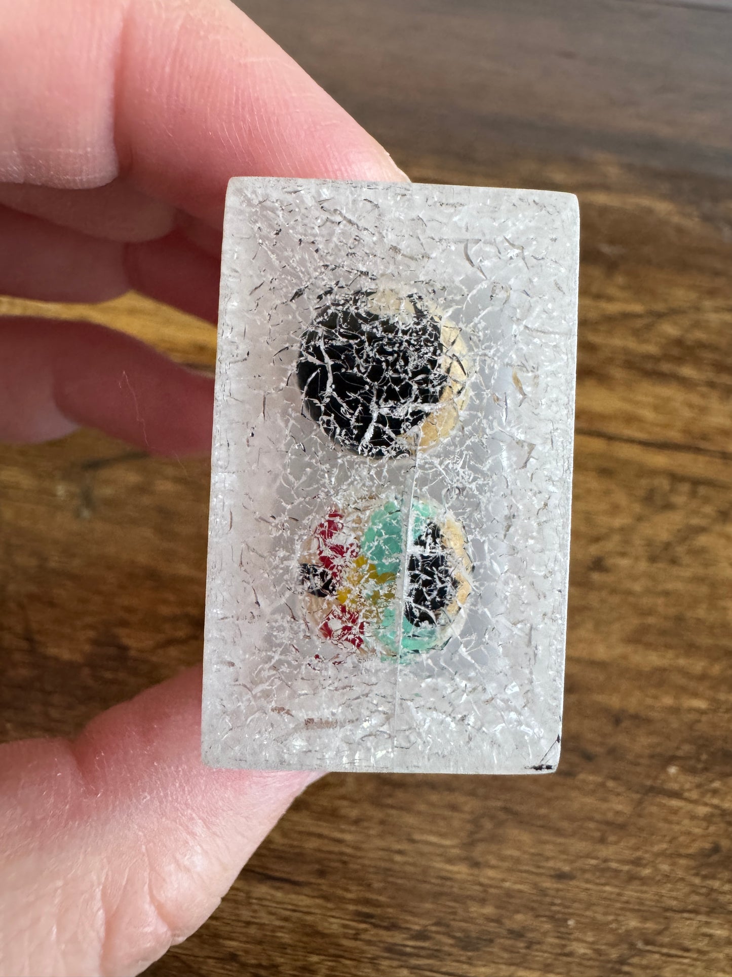 Japanese Dolls in Crackle Casing