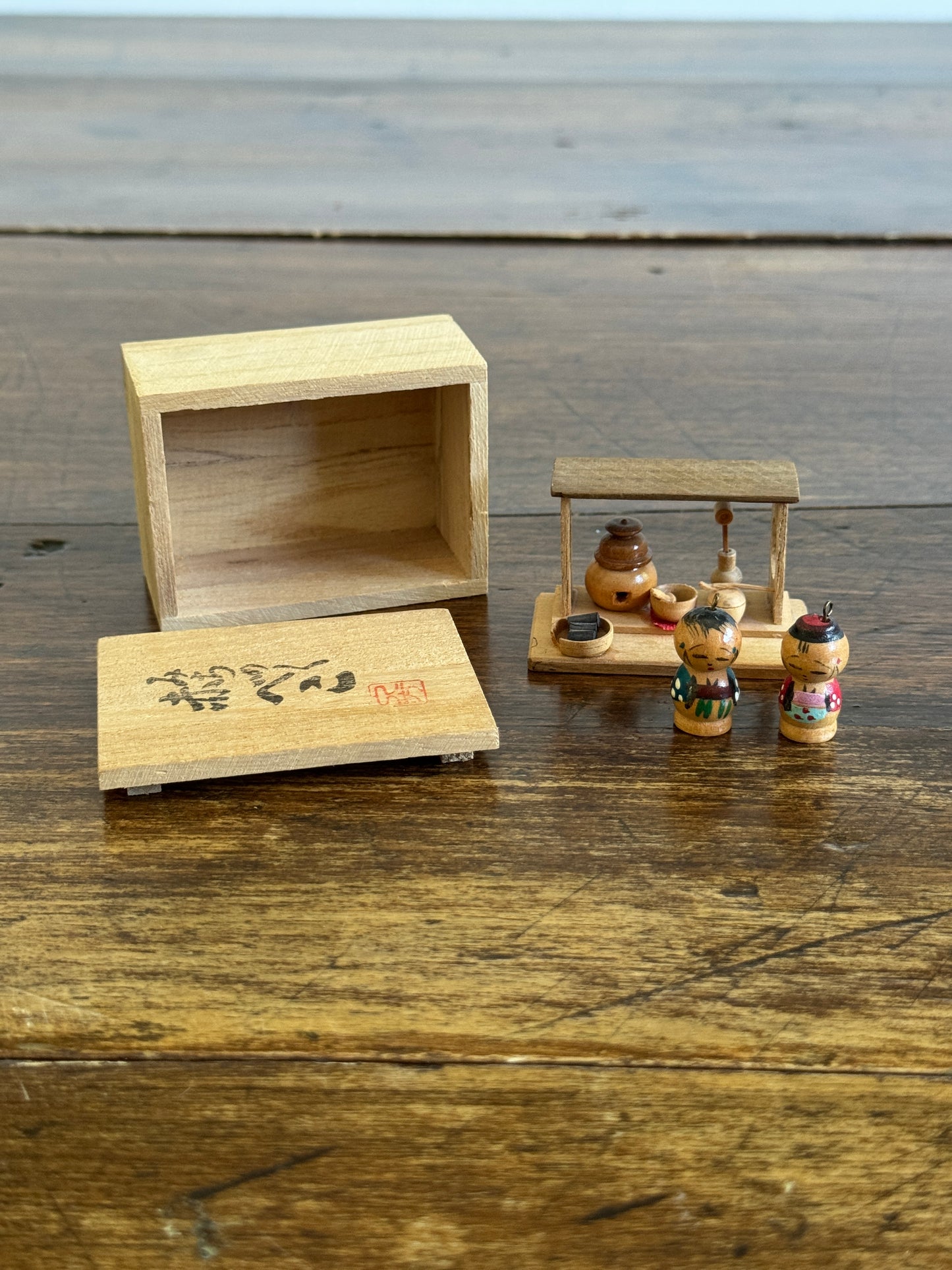 Japanese Mixed Lot of Miniatures with Box