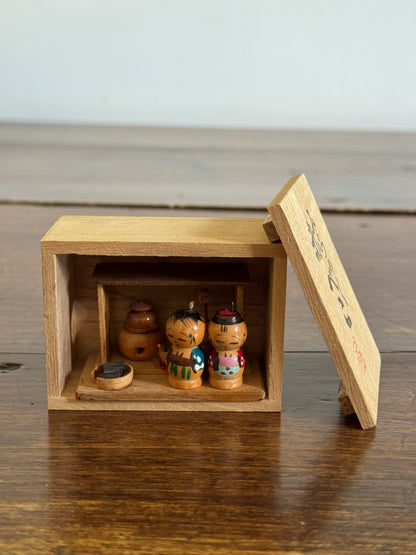 Japanese Mixed Lot of Miniatures with Box