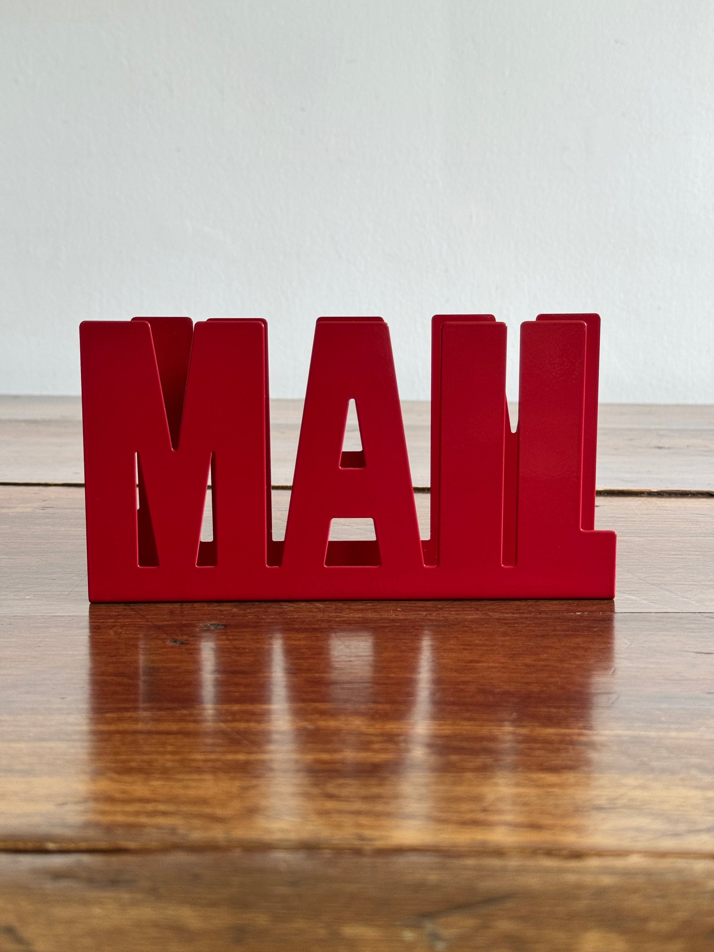Vintage Large Letter "MAIL" Red Mail Holder - Letter Organizer