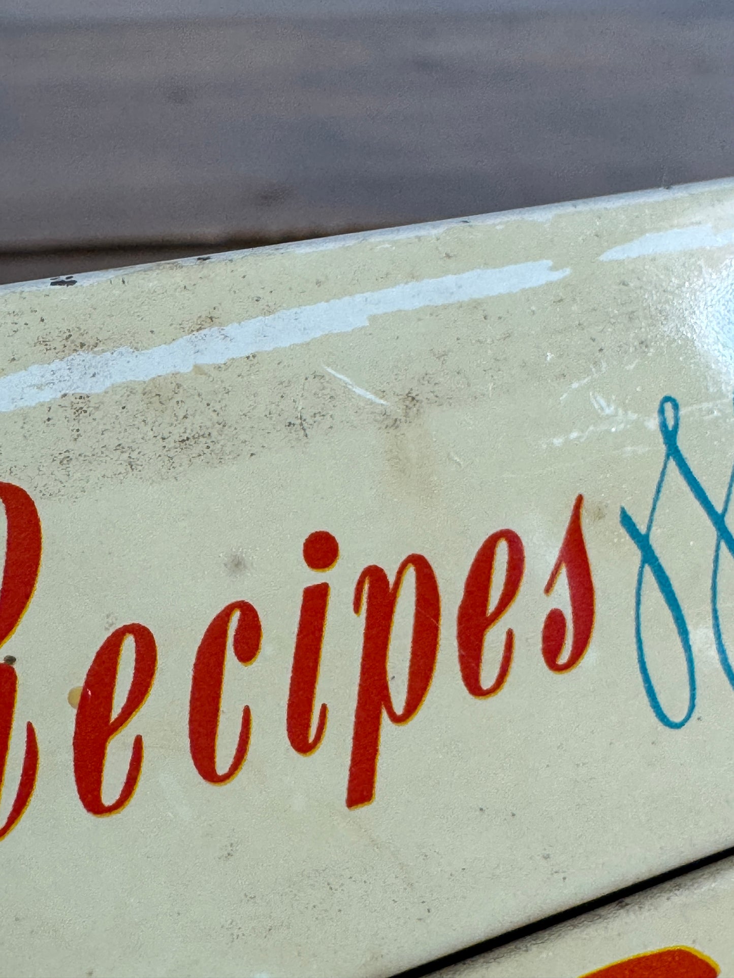 Vintage Metal Lobster and Kitchen Print Recipe Card Holder with Inserts