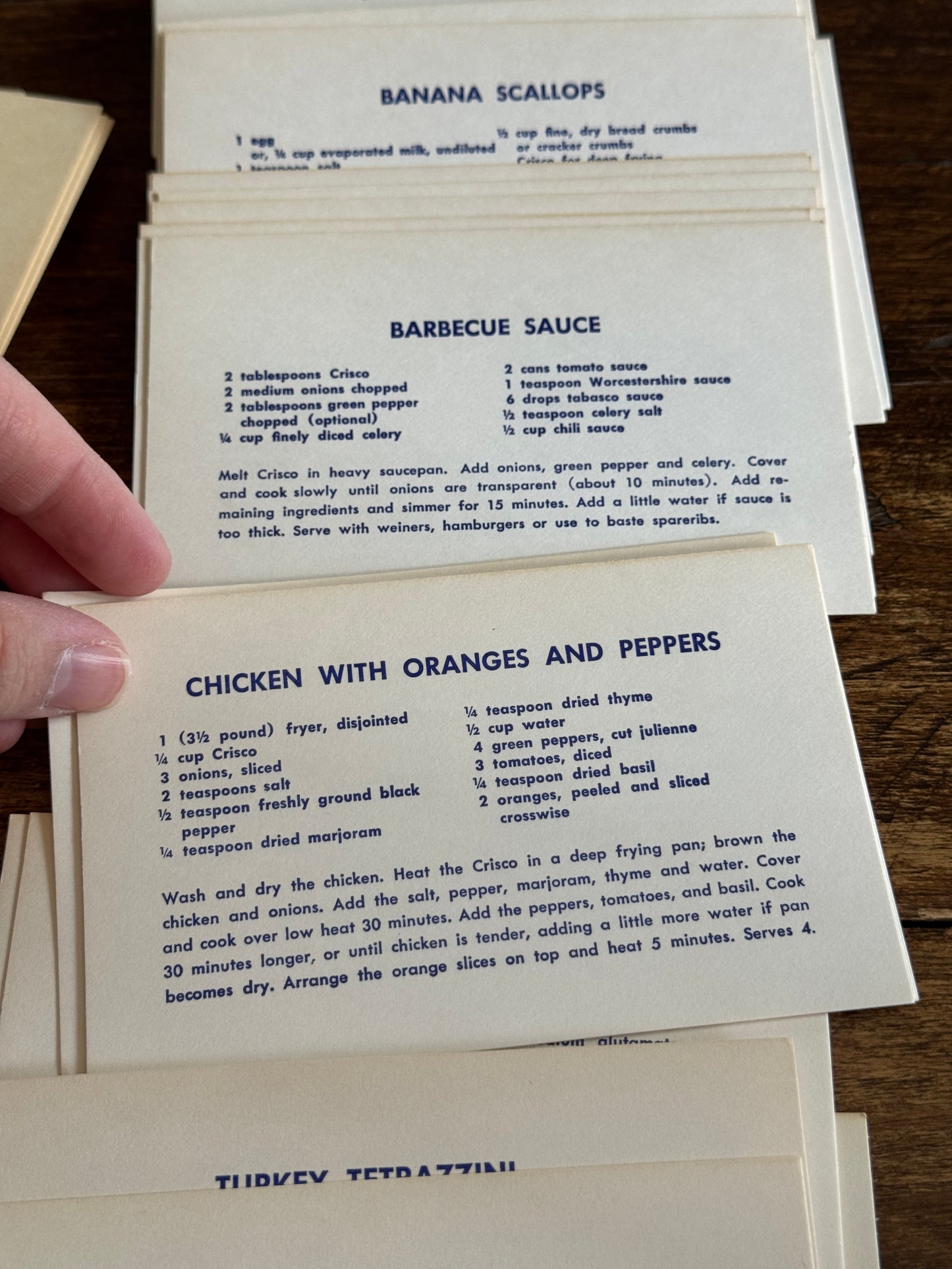 Vintage Set of Printed Recipe Cards and Tab Organizers