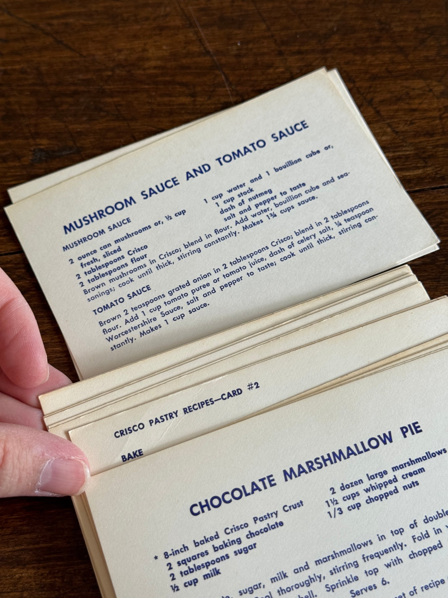 Vintage Set of Printed Recipe Cards and Tab Organizers