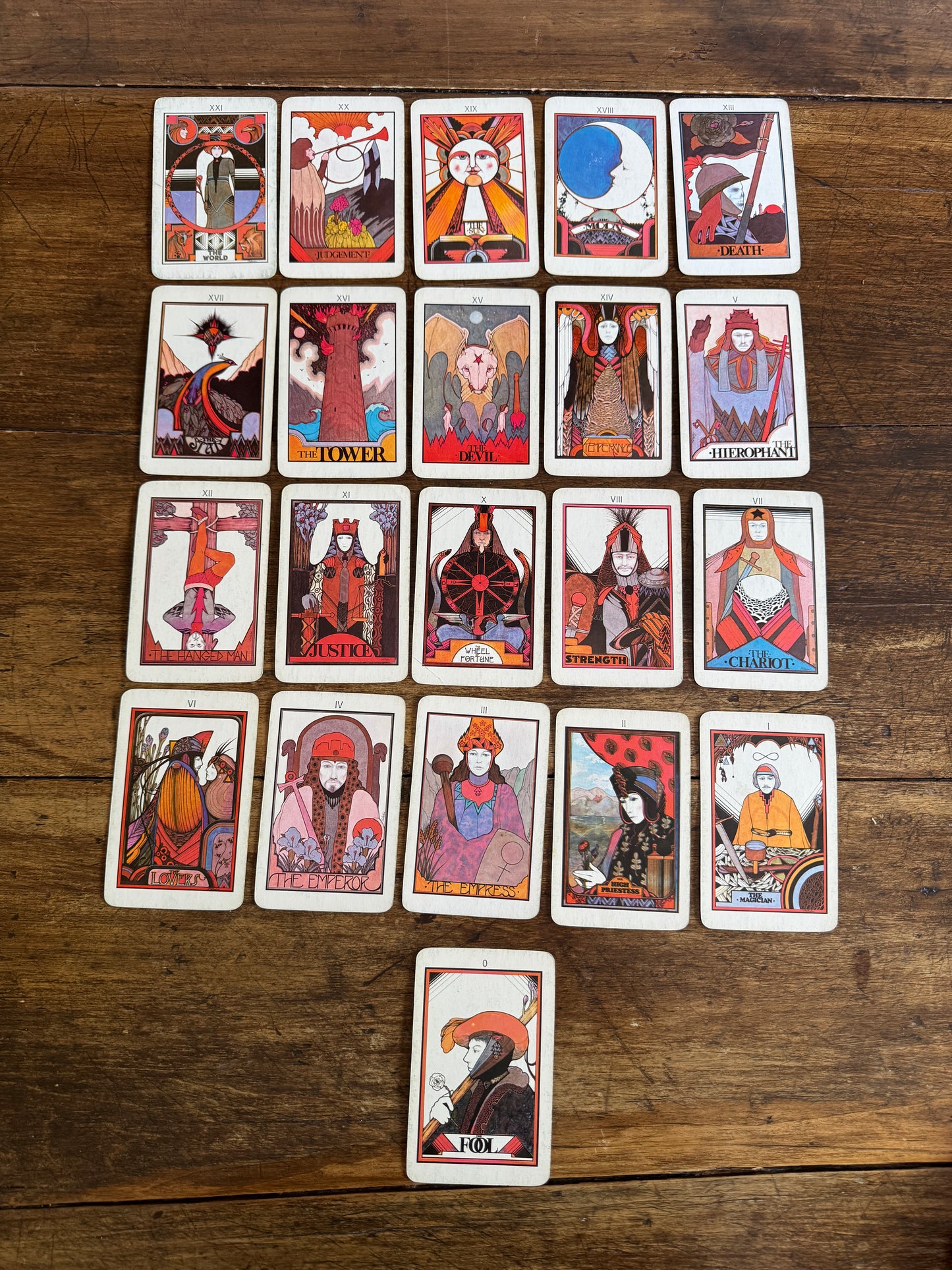Vintage Set of Aquarian Tarot Cards - Missing One Card