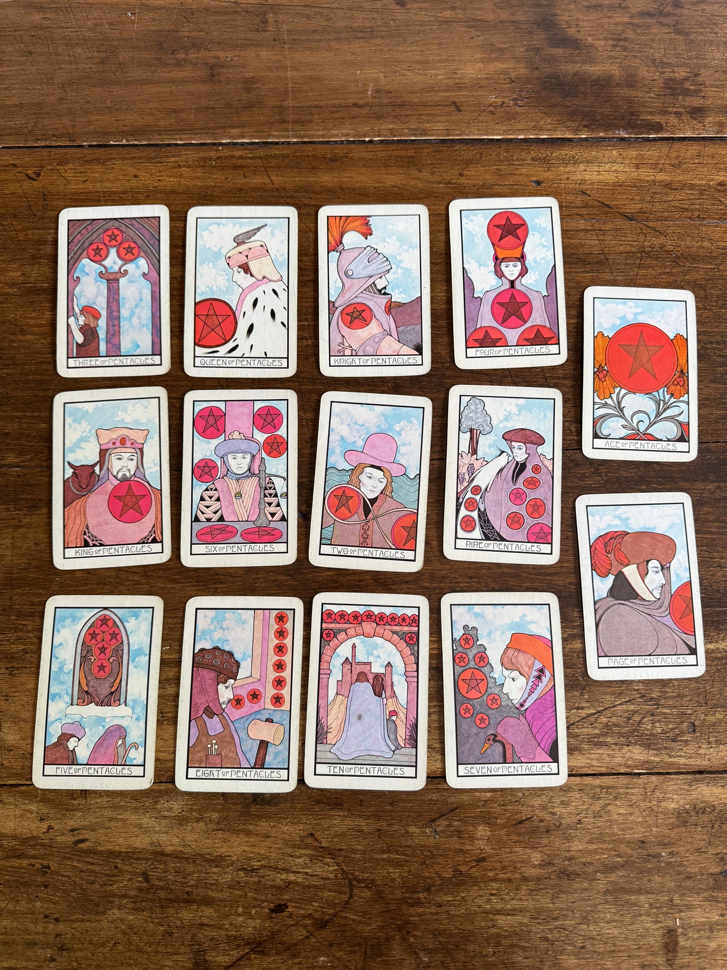 Vintage Set of Aquarian Tarot Cards - Missing One Card