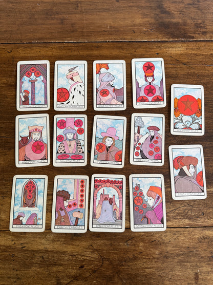 Vintage Set of Aquarian Tarot Cards - Missing One Card