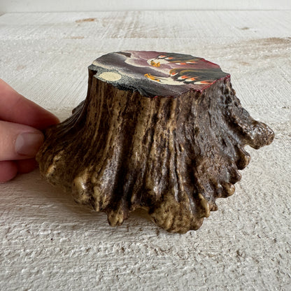 Painted Eagle Moose Antler Native Art Sculpture - Canadian Art - Made in Canada