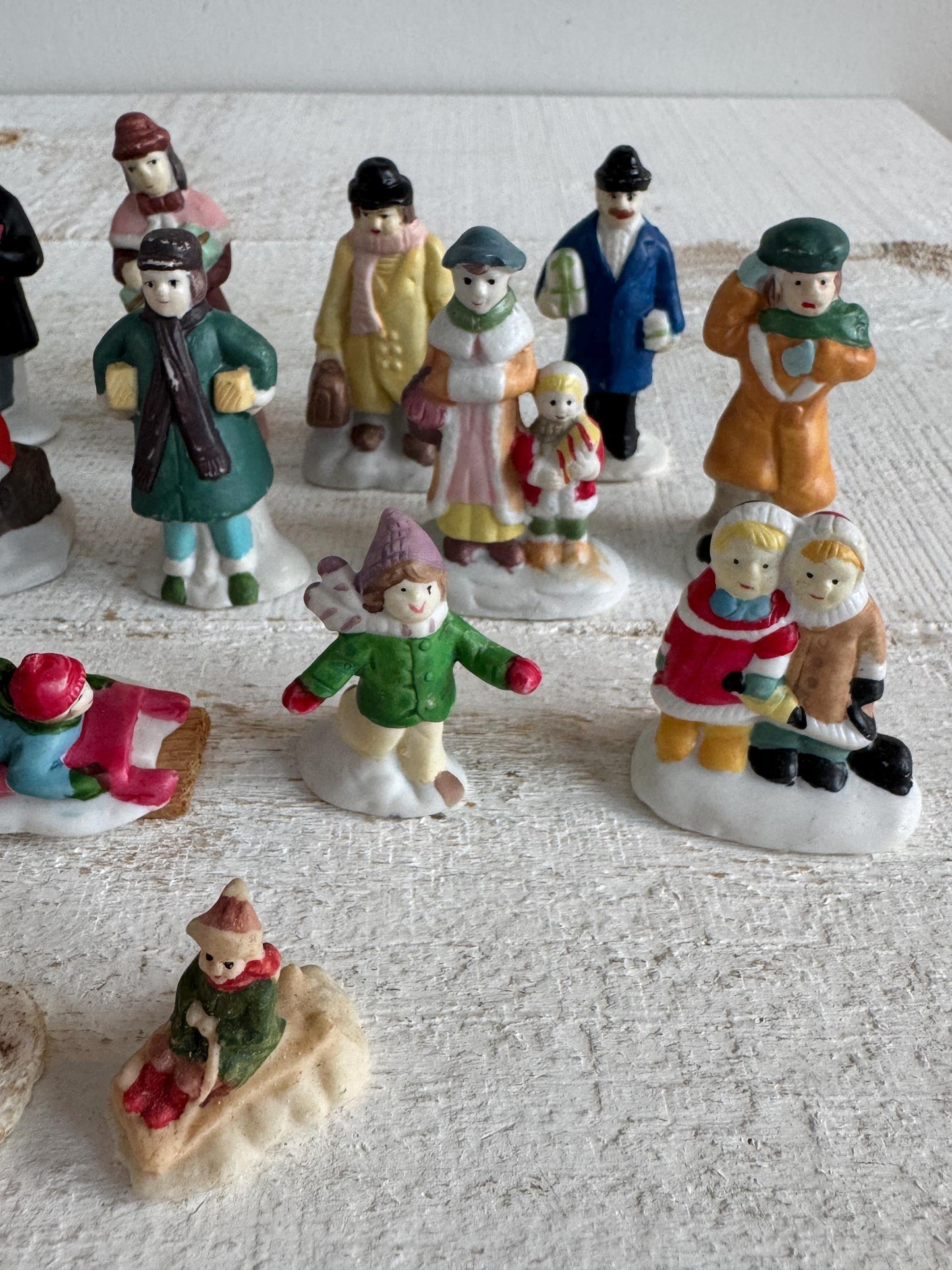 Mixed Lot of Christmas Village People - Mixed Lot of Seasonal Miniatures
