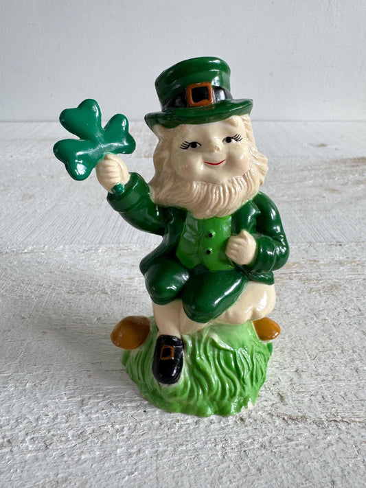 Vintage Lucky Leprechaun - Hard Plastic Resin St. Patrick's Decor