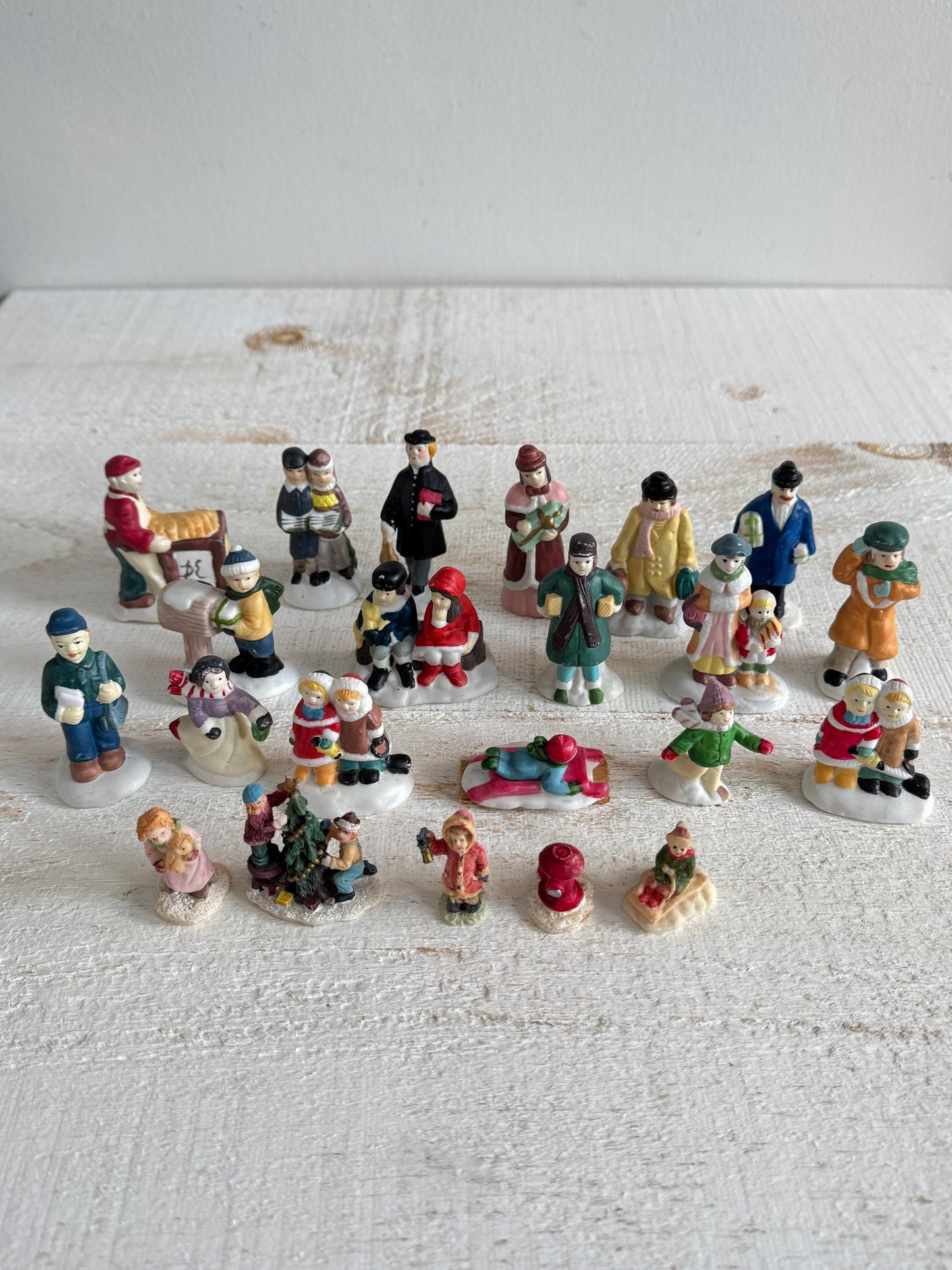 Mixed Lot of Christmas Village People - Mixed Lot of Seasonal Miniatures