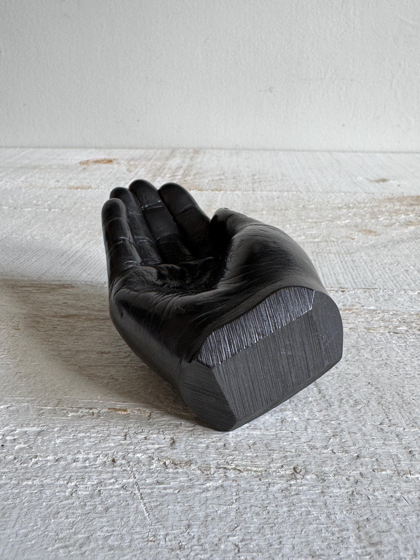 2004 Vintage Graphite Writing Hang - Open Hand Graphic Sculpture by Batle Studio